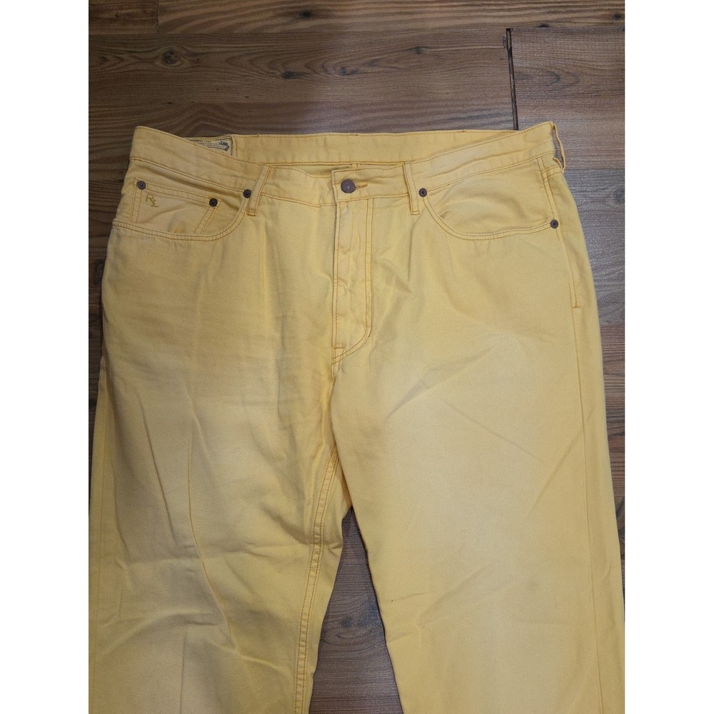 Polo Ralph Lauren Varick Slim Straight Preppy Heriatge Chino Yellow 38x30 Cotton - Picture 3 of 8